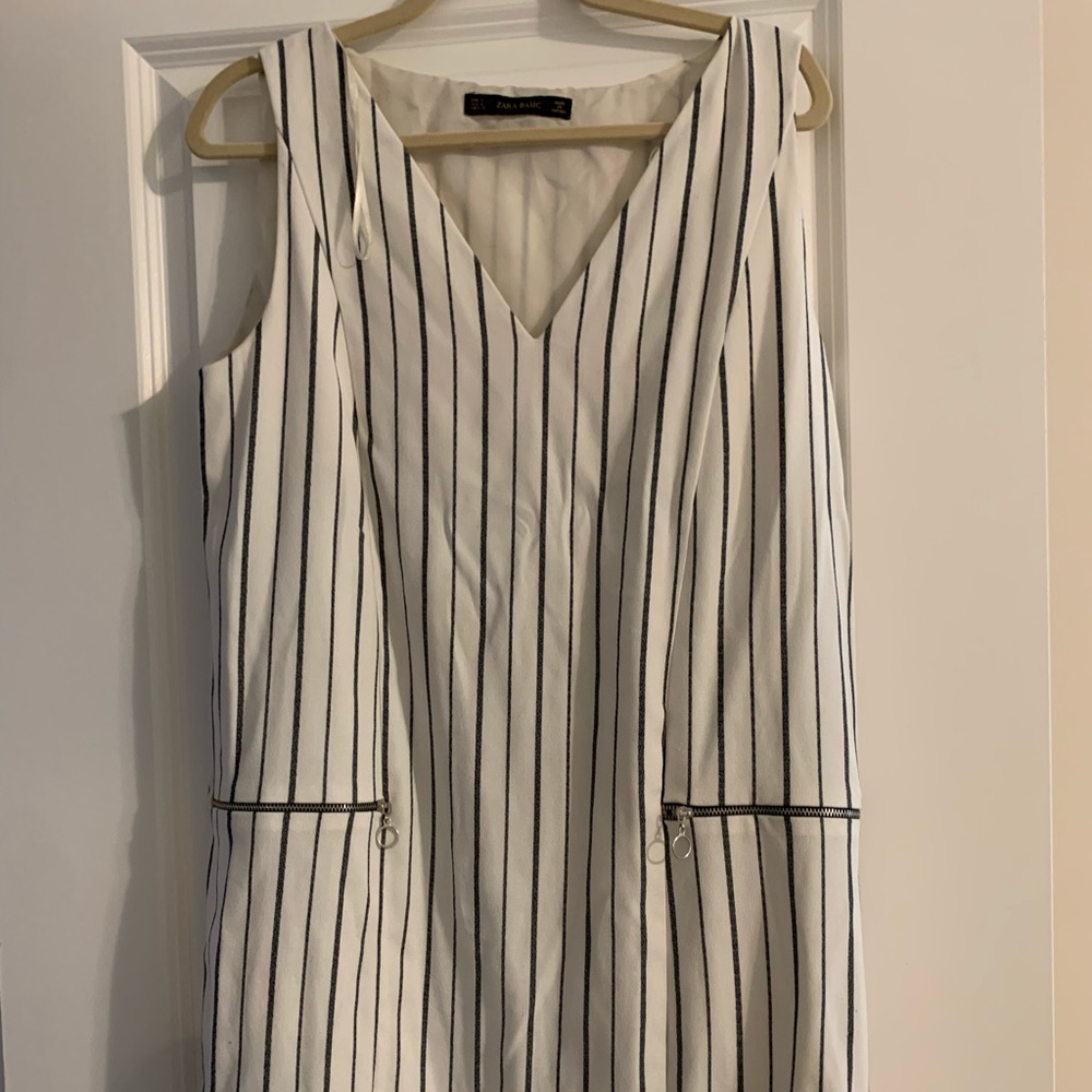 Striped Zara Dress with zipper detail